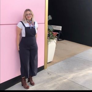 Dark blue overall jumpsuit